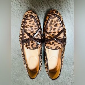 J.Crew Collection Academy Loafers in Calf Hair Leopard